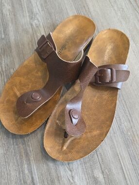 Faux Leather Sandals
